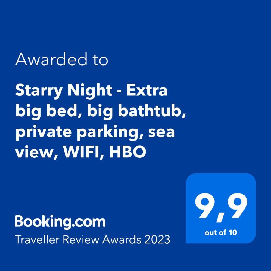 Starry Night - Smart Tv, Extra Big Bed, Big Bathtub, Private Parking, Sea View, Wifi, 2Bedrooms Volosko Zewnętrze zdjęcie